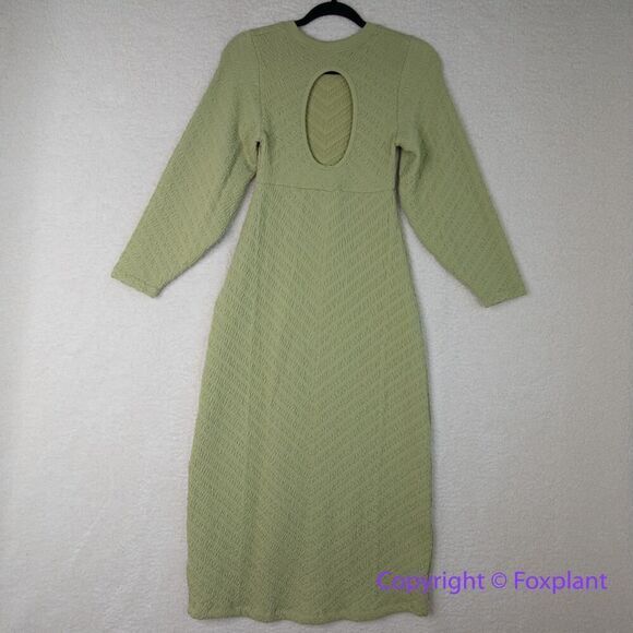 New! Free People Gabby Seamless Midi‎ Dress in green, size M/L - Picture 6 of 12